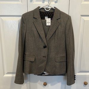 Brown herringbone suit